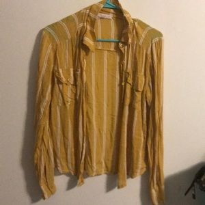Yellow flannel-like top